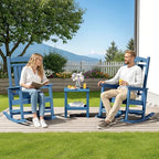 Outdoor Rocking Chair Set of 4 (Blue / 4 Packs)