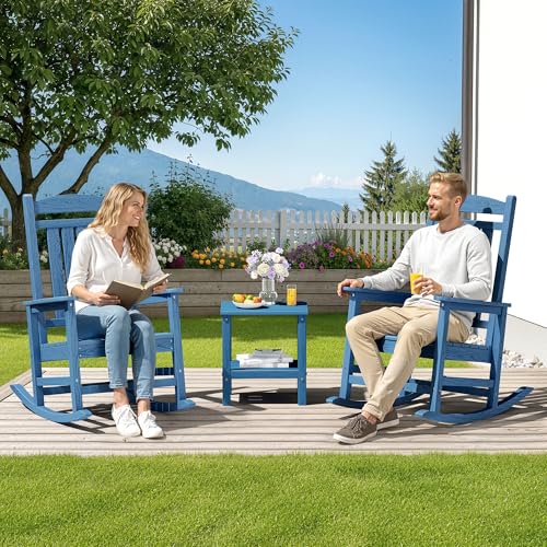 Outdoor Rocking Chair Set of 4 (Blue / 4 Packs)