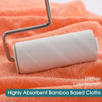 Wash Cloths 12 Ct (White & Orange / 13x13 inch-12 Pack)