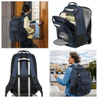 TSA Friendly Travel Laptop Backpack 18.4 inch XXXL Gaming Backpack Water (Blue)