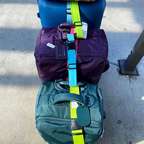 Luggage Straps for Suitcases (2Pcs Green / 45 In Connect)