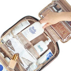 Travel Toiletry Bag for women (Large / Rosewood-Pink)