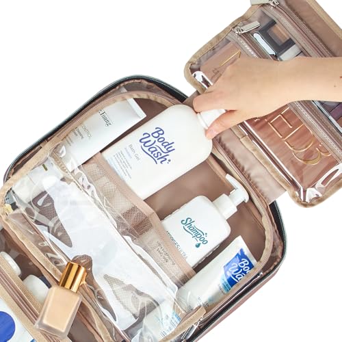 Travel Toiletry Bag for women (Large / Rosewood-Pink)