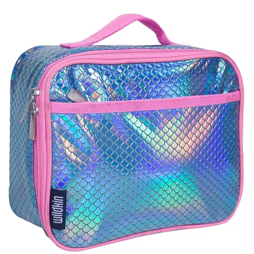 Kids Insulated Lunch Box (9.75 x 7 x 3.25 inches / Mermaid Scales)