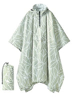 Hooded Rain Poncho for Adults (Antique Foliage 1/4 Zipper)