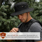 Sun Hats for Men Women Safari Hat Foldable Fishing Hat UPF 50+ Bucket Hat (1pack-green2)