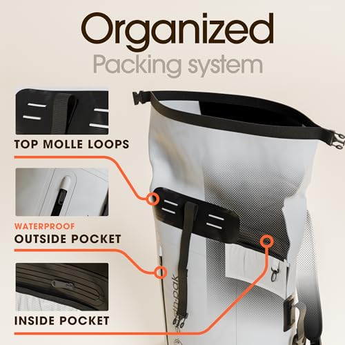Waterproof Dry Bag Backpack 55L (55L / Grey)