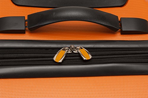 Melbourne Hardside 2 Piece Expandable Spinner Wheel Luggage Set (Orange / 2 Piece (20"/28"))