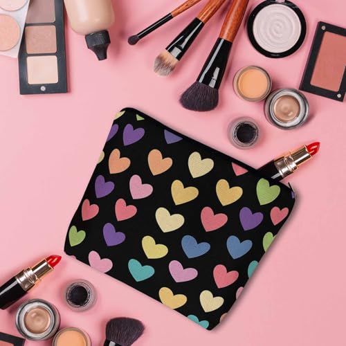 Makeup Bag Heart Makeup Bags For Purse Pouch (9 x 7.1 inch / Heart)