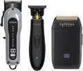 Supreme Trimmer 3-in-1 Barber Bundle | Pro Clipper Lite, DLC T-Shaper Trimmer & Crunch Foil Shaver | Professional Beard Trimmer Men’s Hair Clipper Kit | Black Lite Bundle