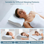 Cervical Pillow for Neck Pain Relief (Blue & Grey)