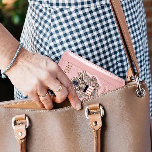 RFID Blocking Passport Holder (Rose Gold / Upgraded)