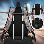 School Backpack Women and Teen Girl (15.6 inch / Gray Flower)