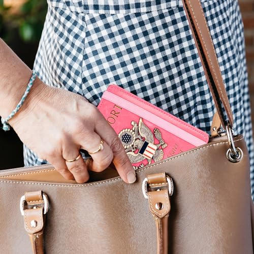 RFID Blocking Passport Holder (Pink / Upgraded)