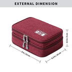 Travel Cable Organizer Bag (Red / S)