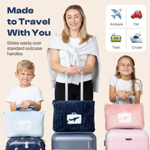 Travel Blanket & Pillow 68x42 (Navy Blue)