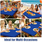 2 Pack Rectangle Spandex Fitted Table Cloth (Blue / 48" x 36" (Rectangular))