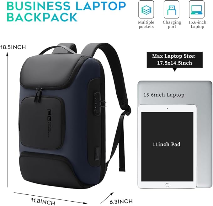BANGE Anti Theft Backpack, Slim Laptop Backpacks Fit - Image 4
