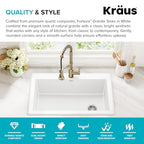 Forteza 33 inch Granite Drop In (Single Bowl Drop In Sink / White)