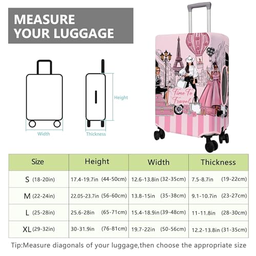 Travel Luggage Cover Suitcase Protector Fits 18 (C-2 / L(25-28in))