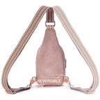 Sling Bag for Women Vegan Leather Small Fanny Pack Crossbody Bags Chest Bag for Women Pink (2-pink)