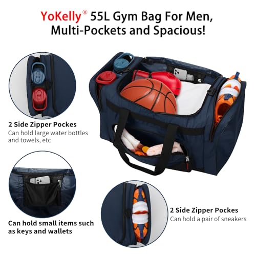 Gym Bag 22 inch Sport Duffle Bag for Men (Blue / 22 inch)