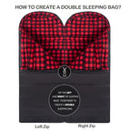 Sleeping Bags for Adults XXL Cold Weather (Black / 20F Left Zip)