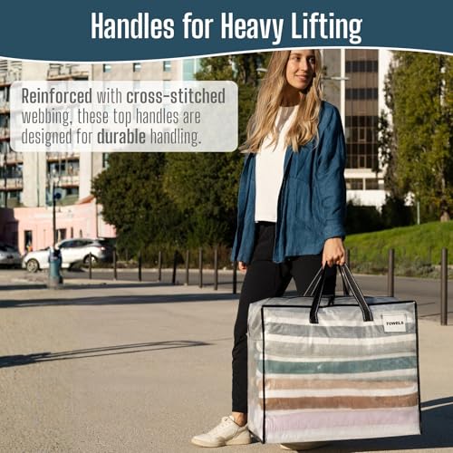 Heavy Duty Moving Bags (Clear / 22 Gallon-4 Pack)