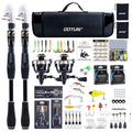 Fishing Rod and Reel Combo (2 Rod & 2 Reel Spinning Fishing Combo - Portable Fishing Rod Bag / 1.8M/6FT - A)
