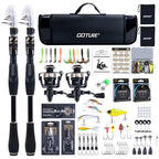 Fishing Rod and Reel Combo (2 Rod & 2 Reel Spinning Fishing Combo - Portable Fishing Rod Bag / 1.8M/6FT - A)