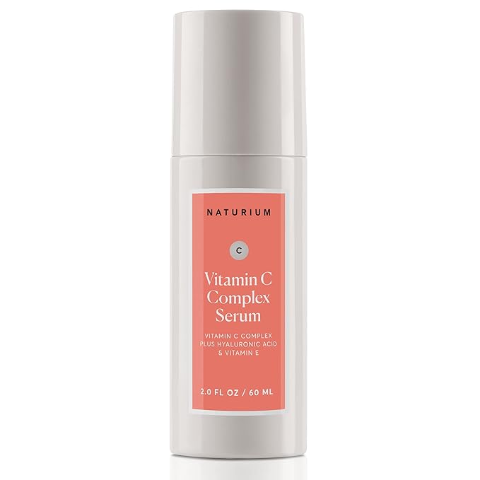 Naturium Vitamin C Complex Face Serum Jumbo, Anti-Aging Facial Treatment with Hyaluronic Acid & Vitamin E, 2 oz