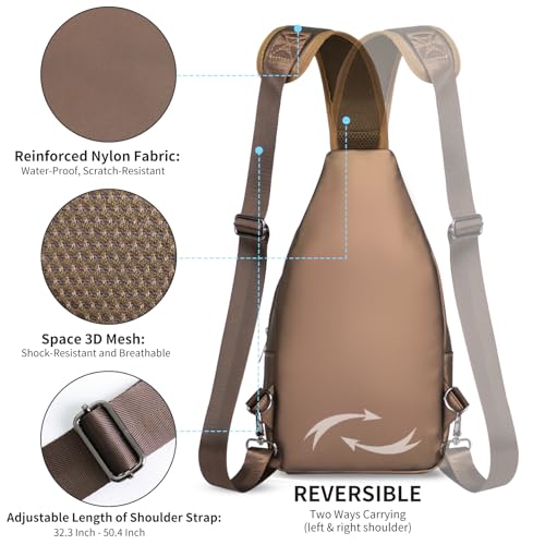 Crossbody Sling Bag (Leather Brown / Small)