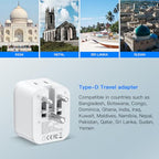 US to India Travel Plug Adapter (Blue)