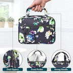 Hanging Toiletry Bag for Women (Floral Grey)