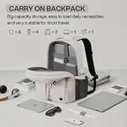 Large Expandable Travel Laptop Backpack (Beige Expandable / 16 inch)