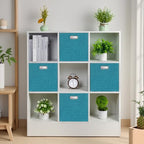 Collapsible Storage Bins (13×13×13/4pcs / Bright Green)