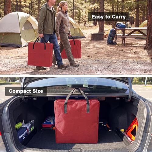 2 Pack Folding Director Chair for Outdoor (Red)
