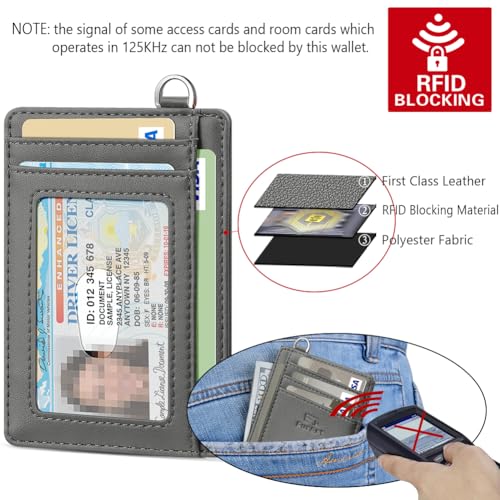 Slim Minimalist Wallet RFID Credit Card Holder for Men (small / Dimgray)