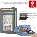 Slim Minimalist Wallet RFID Credit Card Holder for Men (small / Dimgray)