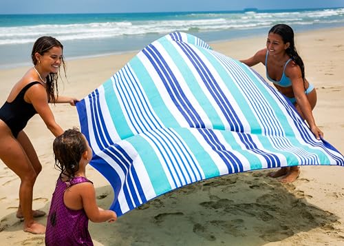Quick Dry Microfiber Beach Towel (Wow Ocean / Family Size 72x72")