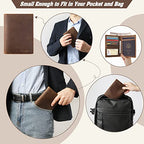 Leather Passport Holder RFID Blocking Passport Travel Wallet Cover Case for Men Women Brown JC17 (JC17-Light Brown)