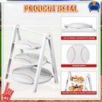 3 Tier Snowflake Serving Tray with 15 in Collapsible Stand (Snowflake)