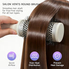 Large Round Brush for Blow Drying (Beige)