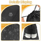 Black Travel Shoe Bags (Black / 5 Pack)