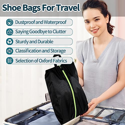 Shoe Bags for Travel (Black)