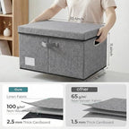 Storage Bins with Lids [3 (Gray / XL(3-Pack))