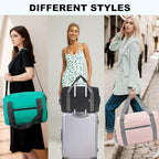 Foldable Carry on Luggage Bag 22x14x9 Personal Item Bag for Airplanes Travel Duffel Bags for Women and Men (Pink / 40L)