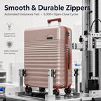 Carry On Luggage 22x14x9 Airline Approved Suitcase with Wheels (Champagne Gold / 3 Piece Sets (20/BP/TB))
