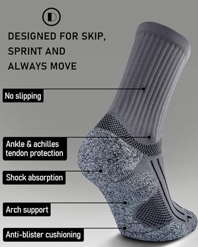 Cushioned Compression Unisex Mid (X-Large / Black/Gray/Navy Blue/Greenlake (1 Pair of Each Color))