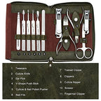 Stainless Steel Manicure Set 11 (Dark Green)